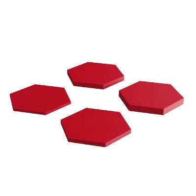 HEXA L Soft Acoustic Wall Panels set on white background | DecorMania UK